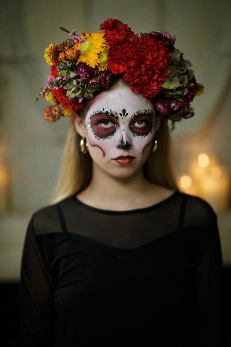 Create your own Dia de los Muertos flower crown Funny 