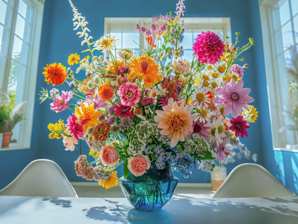 vrolijk boeket | kleurrijk boeket | het effect van bloemen