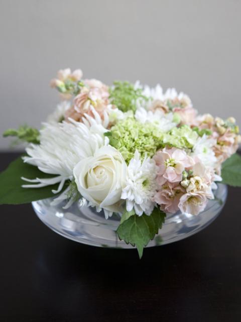 bowl flower arrangement